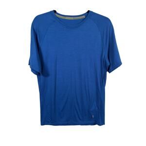 Smartwool T-Shirt Mens Small Blue Merino 150 Base Layer Raglan Crew Neck Wool